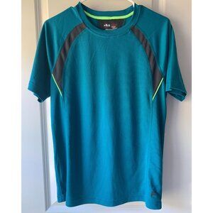 Fila Men's Workout Short Sleeve Shirt Sport Activewear Training Running Green S